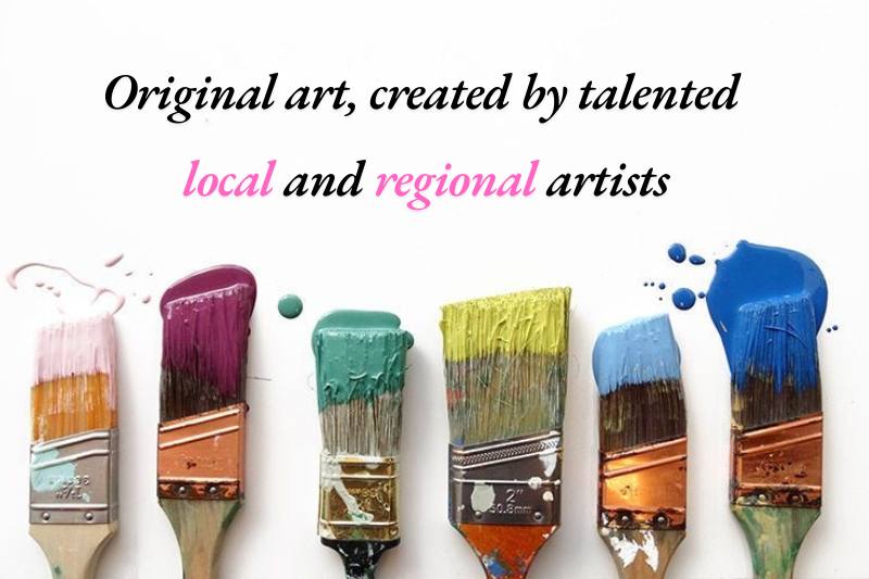 Created by skilled local and regional artists.