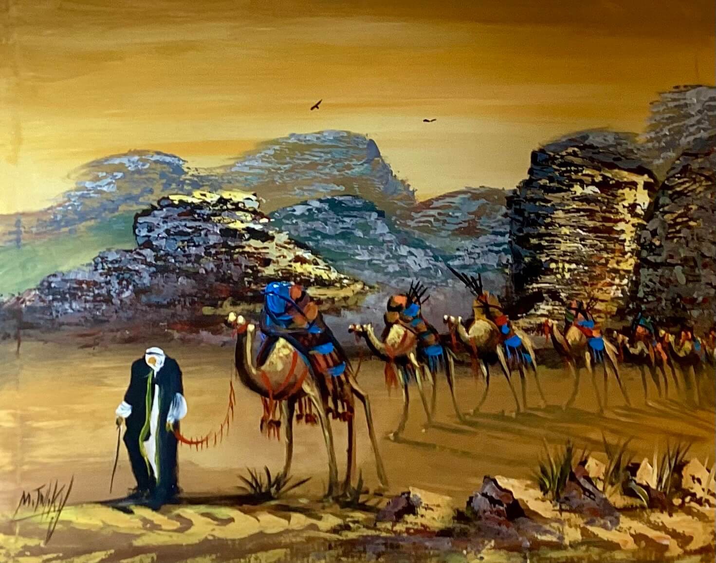 The desert and the camels