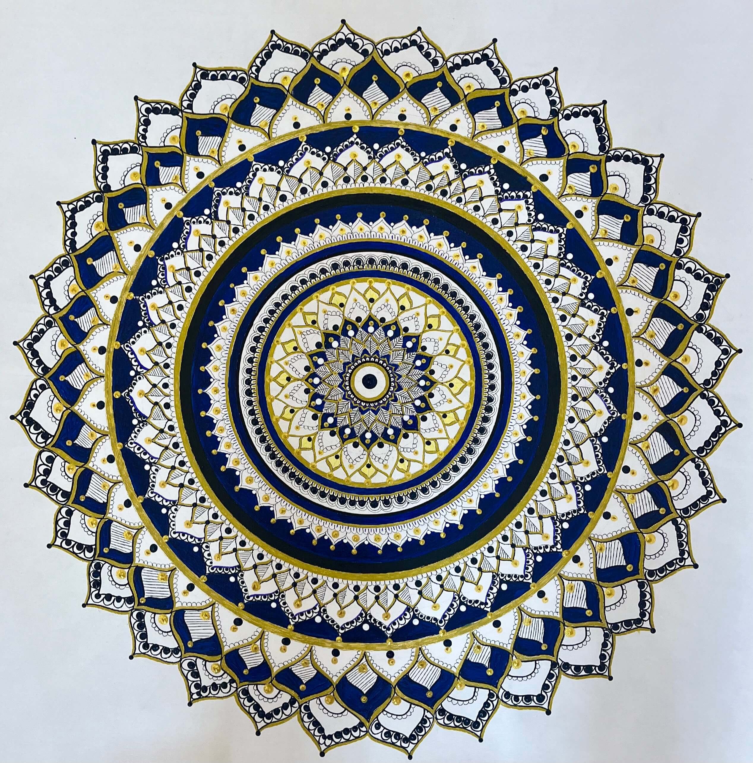 Mandala blue yellow