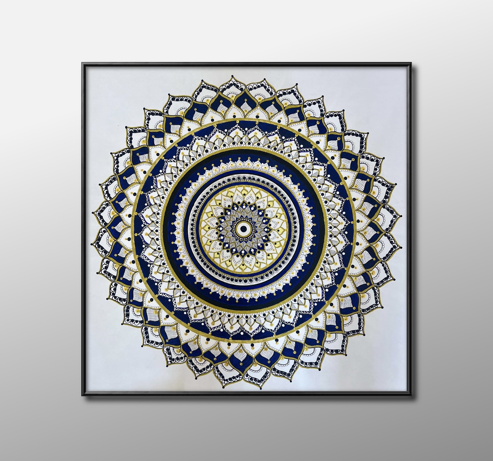 Mandala blue yellow