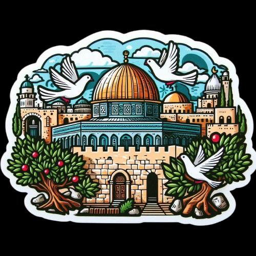 Jerusalem sky sticker