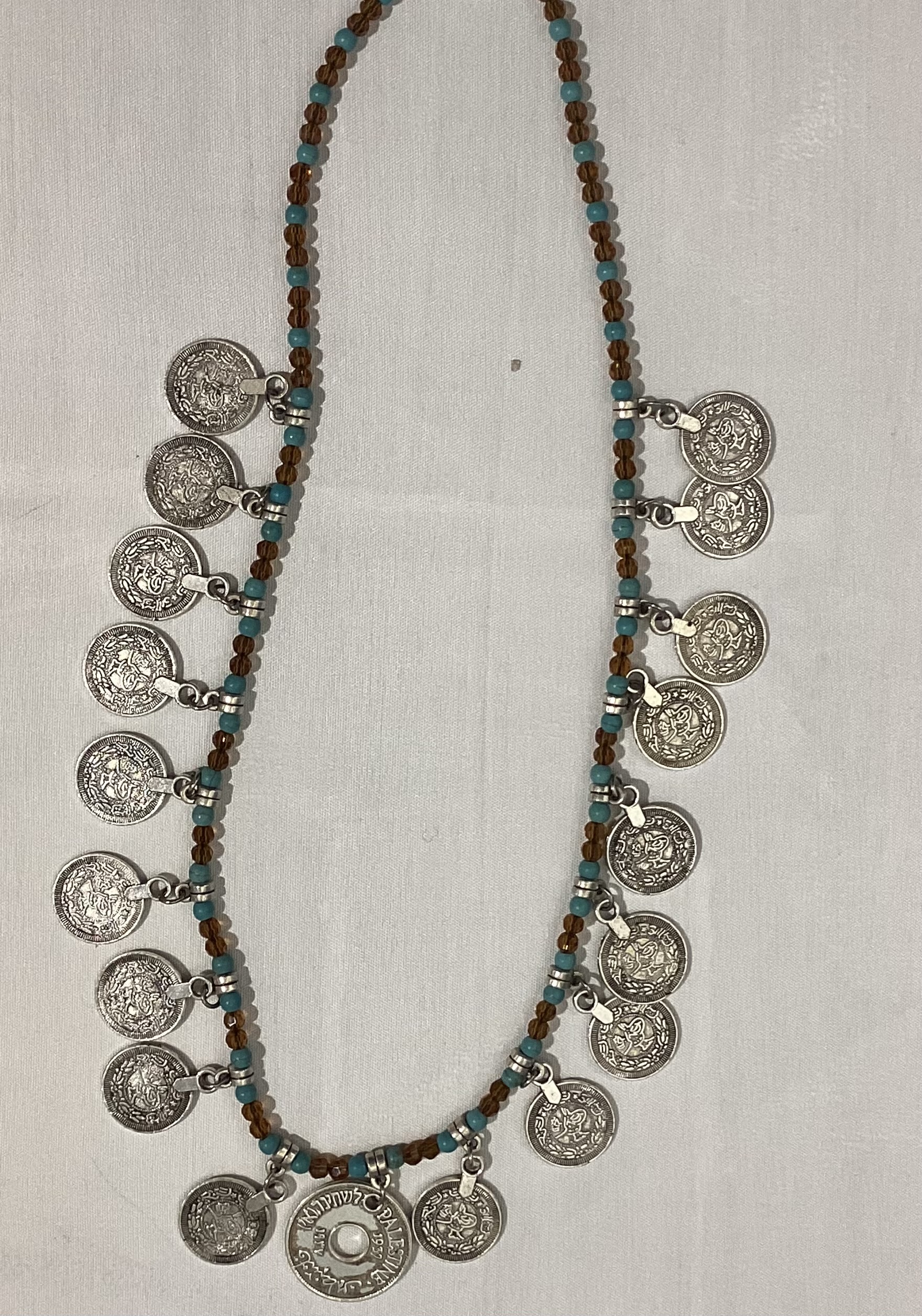 Old Palestinian Coins Necklace 