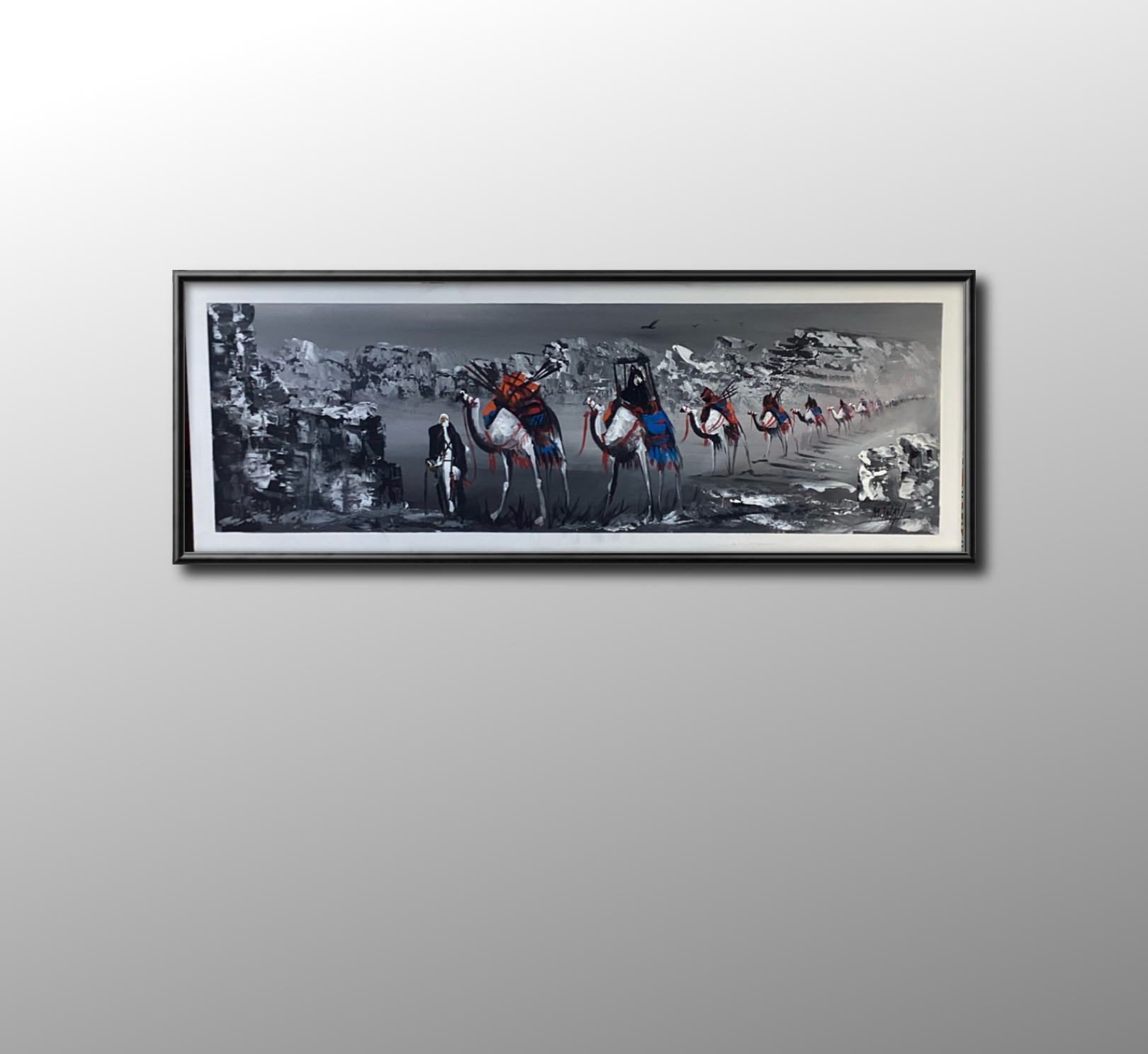 Caravan in the Desert Shadows