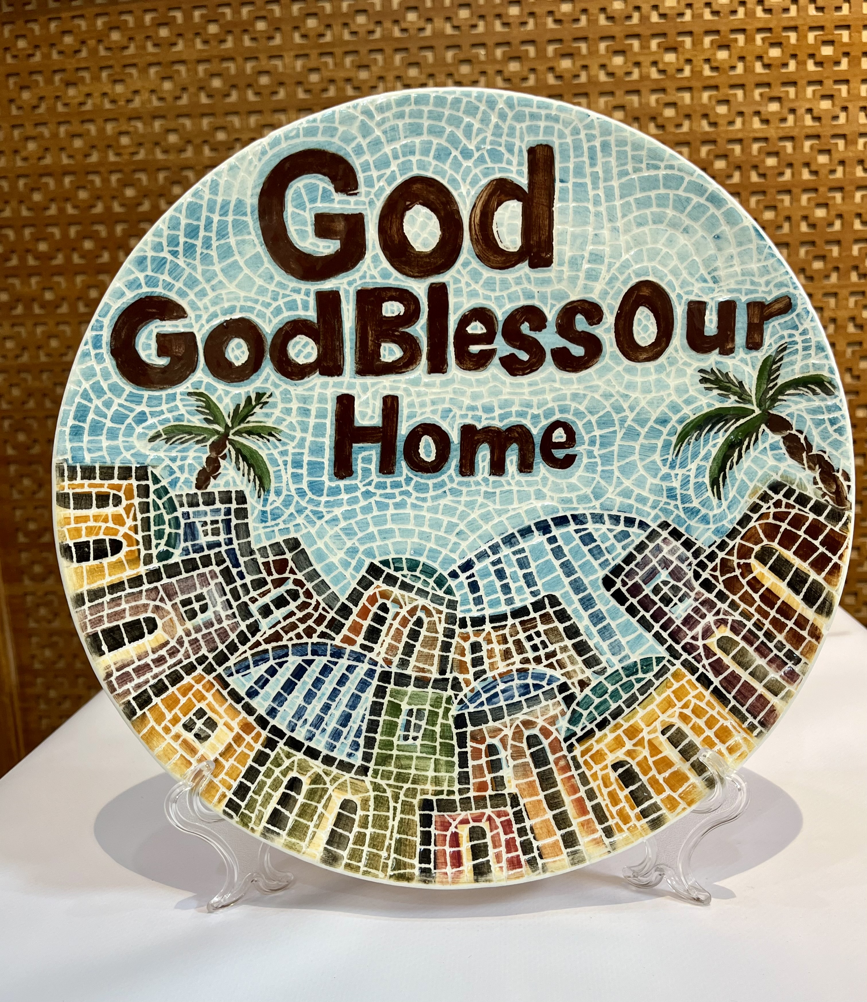 God Bless Our Home Ceramic Plate