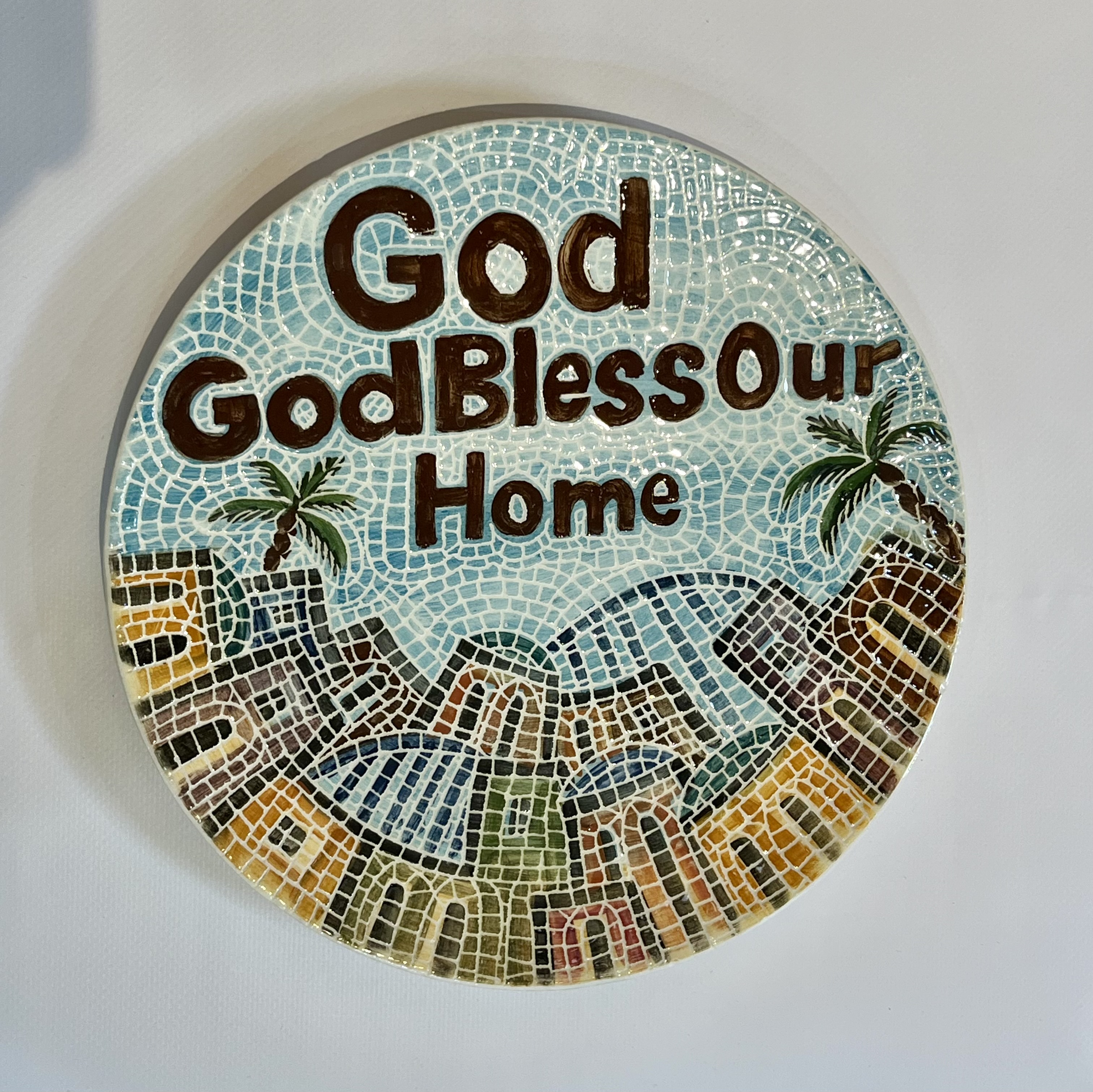 God Bless Our Home Ceramic Plate