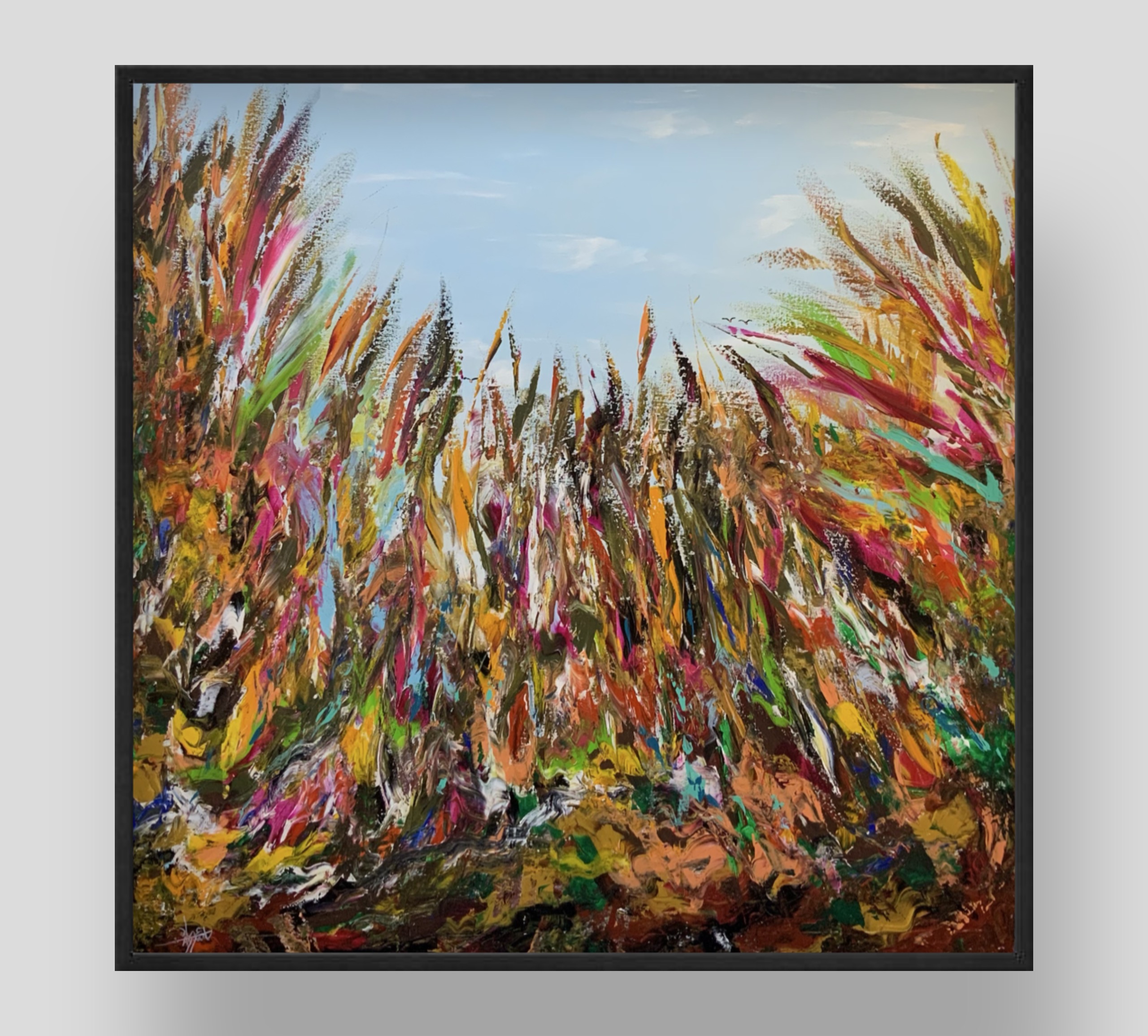 Sunset Over a Luminous Field