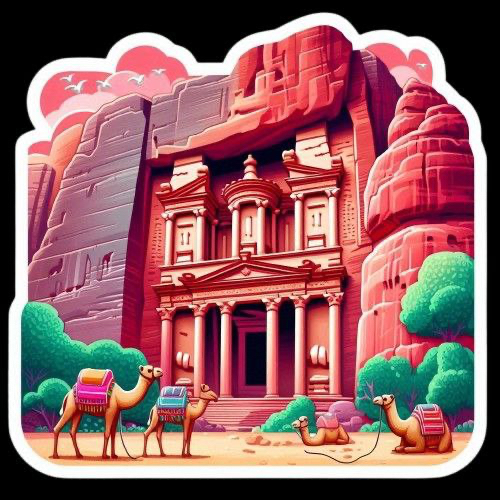 Rose City of Petra sticker 