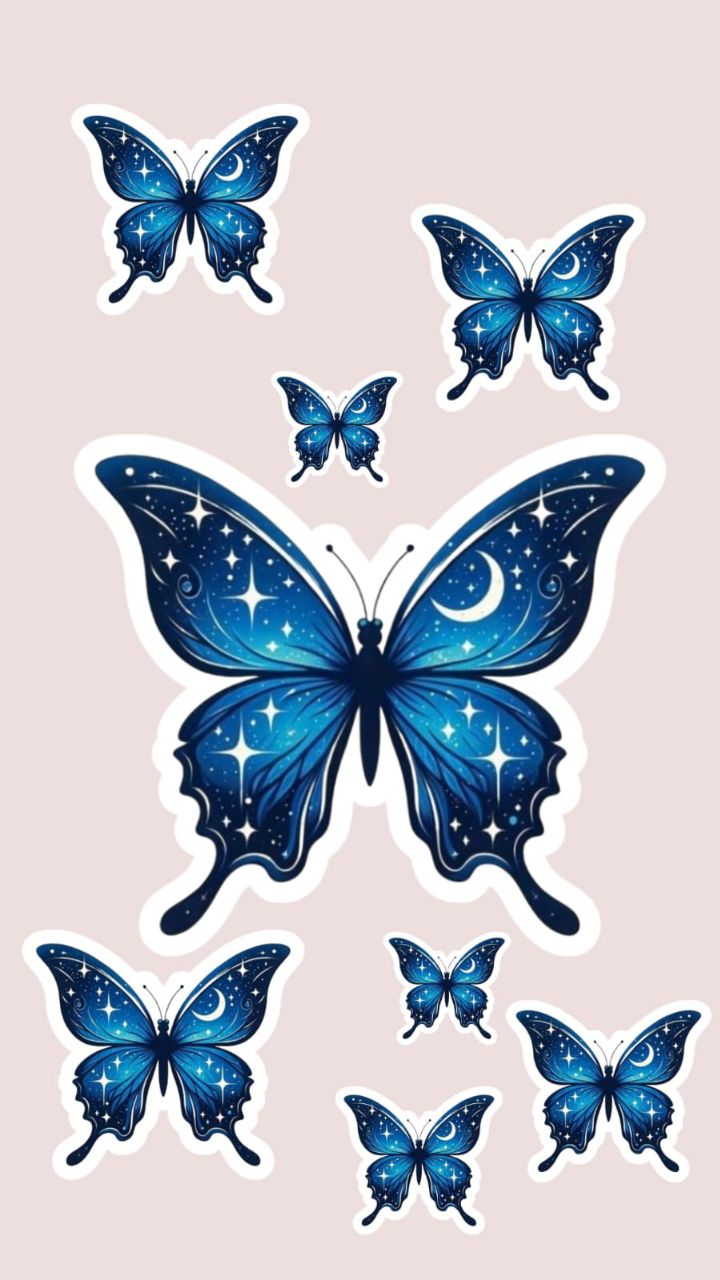 Sparkle blue butterfly 