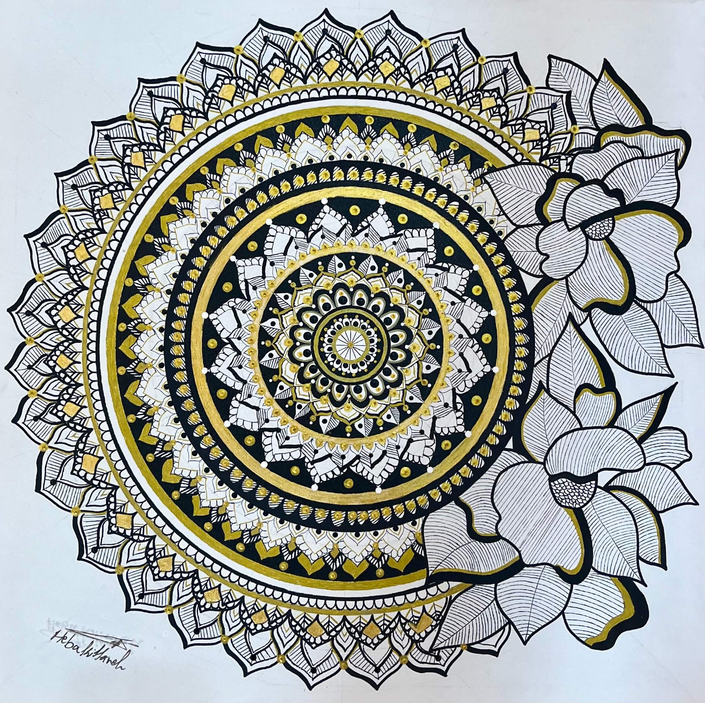 Mandala with roses